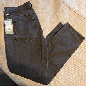 H&M Vintage Straight Leg High Waist Black Jeans NWT